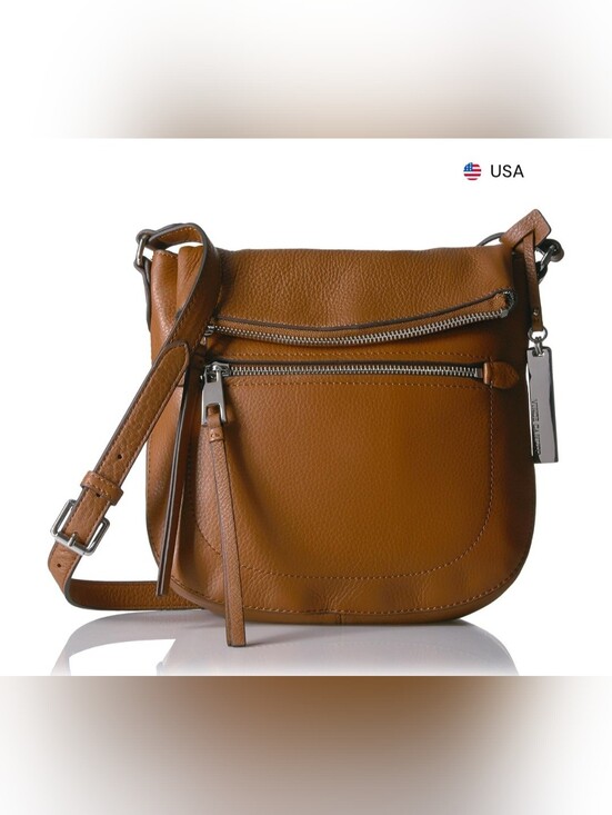 Vince Camuto Handbags - Vince Camuto Tala Leather Crossbody Bag – Dark Rum Brown